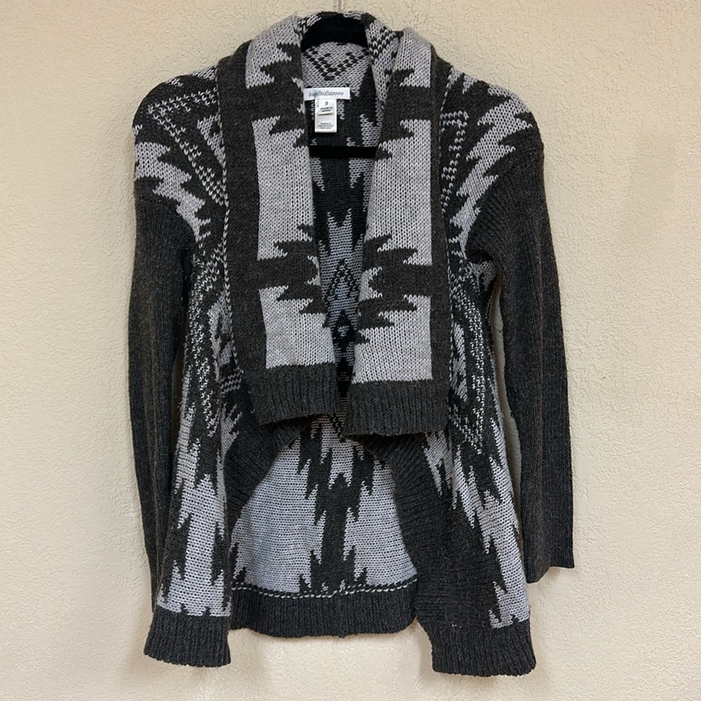 John Paul Richared womans boho Draped Open Front Cardigan sweater size S - Picture 2 of 6